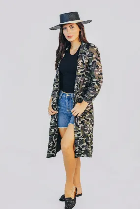 3/4 Length Blazer - CAMOFLAGE