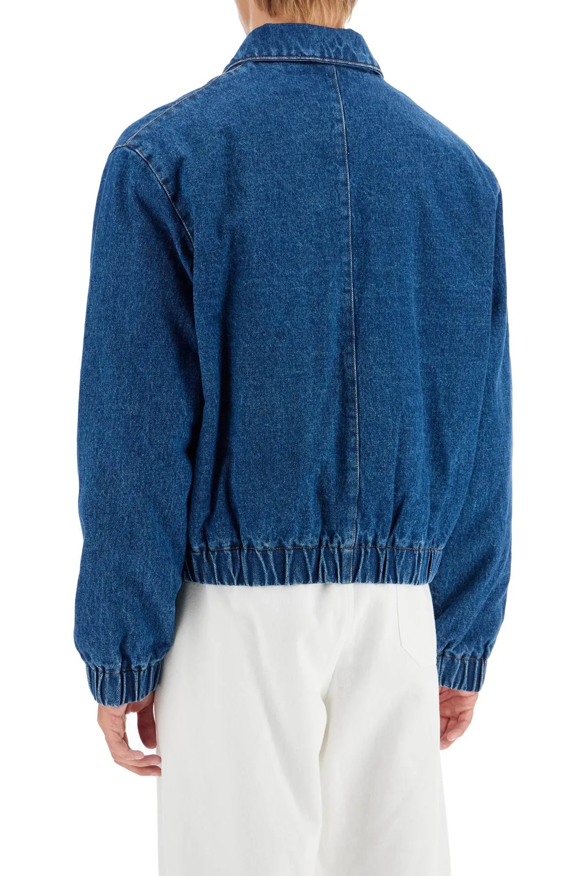 Ami Alexandre Matiussi Denim Bomber Jacket For