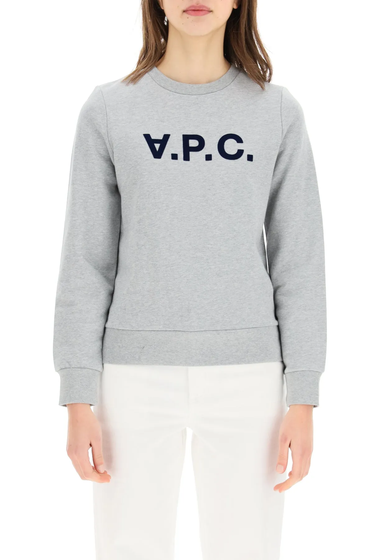 A.p.c. sweatshirt logo COFAX F27644 GRIS CHINE