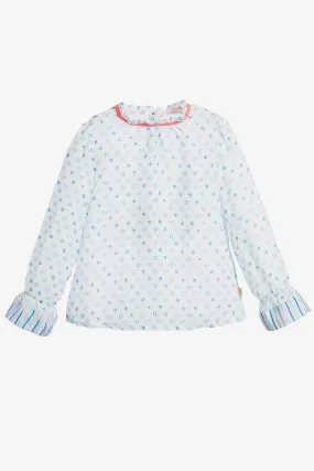 Billieblush High Collar Girls Blouse