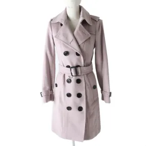 Burberry Cashmere Trench Coat Purple 38