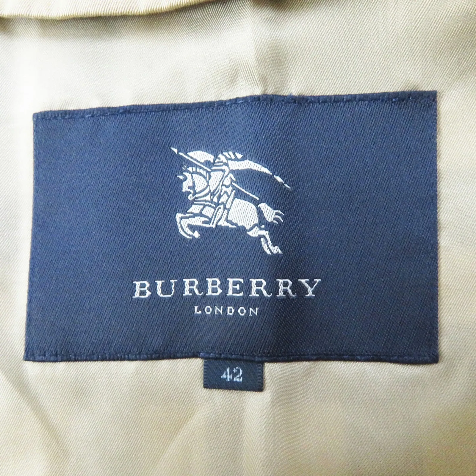 Burberry Cotton Trench Coat Beige 42 Women