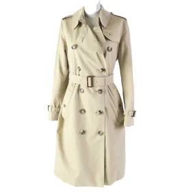 Burberry Kensington Cotton Trench Coat Beige 38