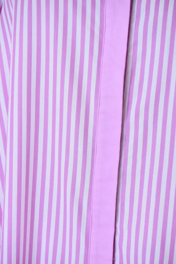 Business Casual Loose Fit Striped Maxi Shirt DRESS