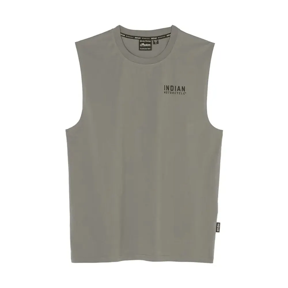 Indian Motorcycle Est. Block Logo Tank T-Shirt Gray