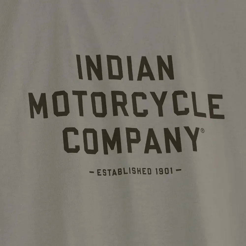 Indian Motorcycle Est. Block Logo Tank T-Shirt Gray