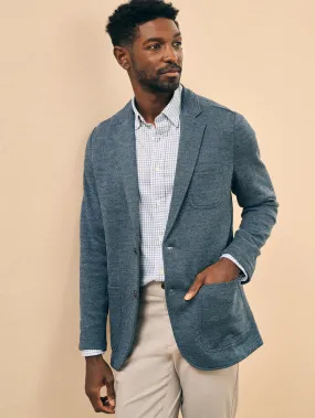 Inlet Knit Blazer - Deep Navy Melange