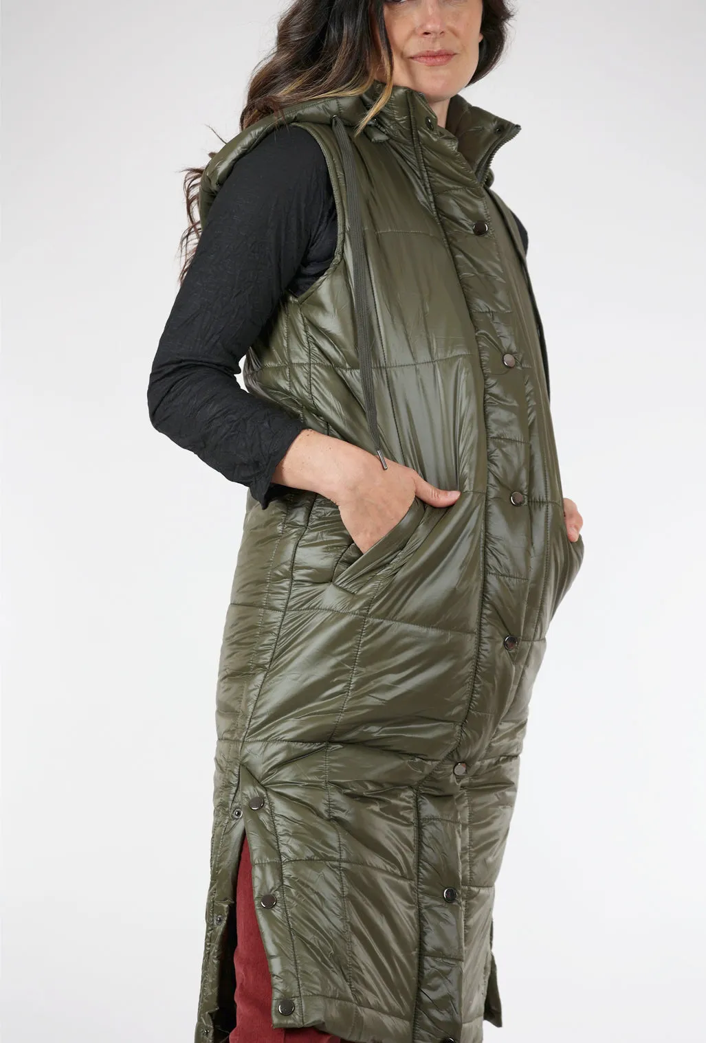 Larisa Puffer Vest, Olive