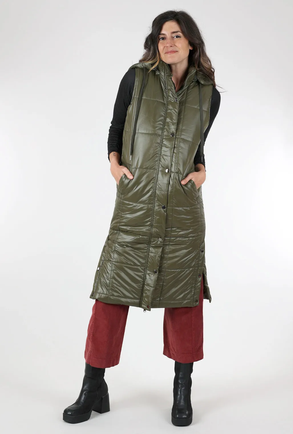 Larisa Puffer Vest, Olive