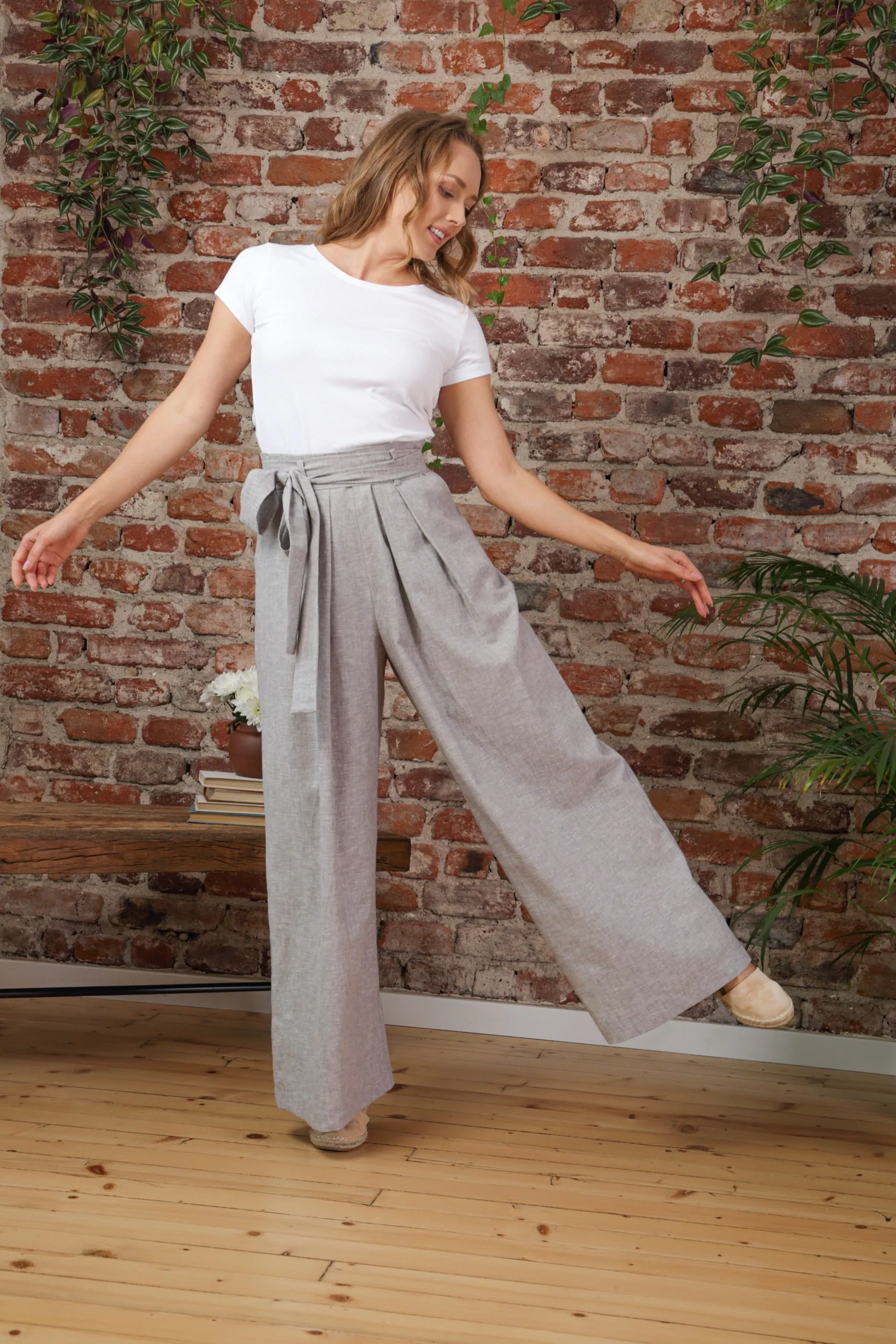 Linen Palazzo Pants