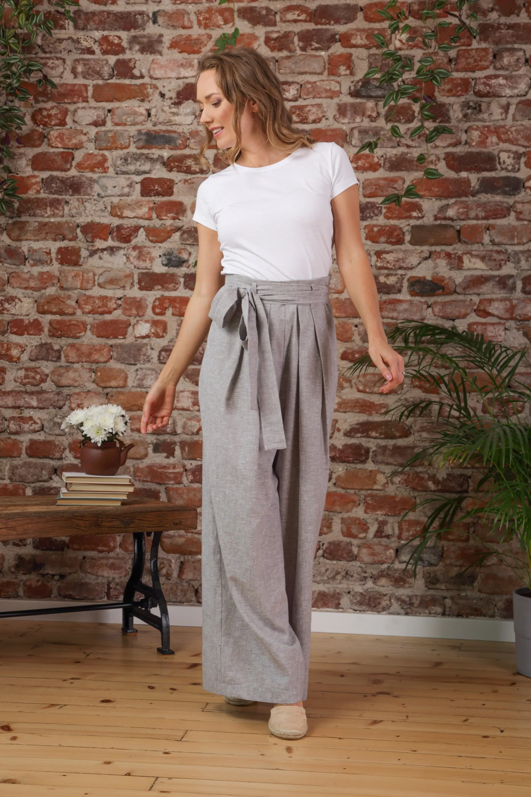 Linen Palazzo Pants