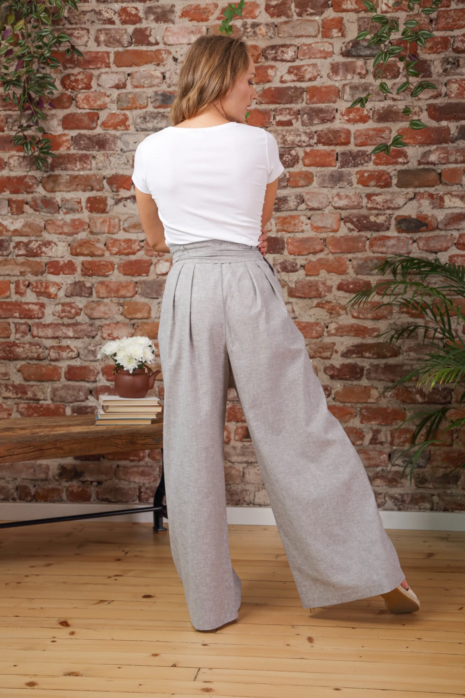 Linen Palazzo Pants