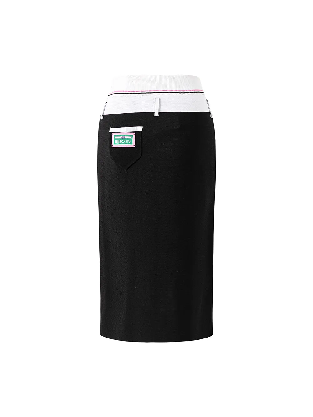 MUKZIN Knit Panel Slim Elegant Skirt Original