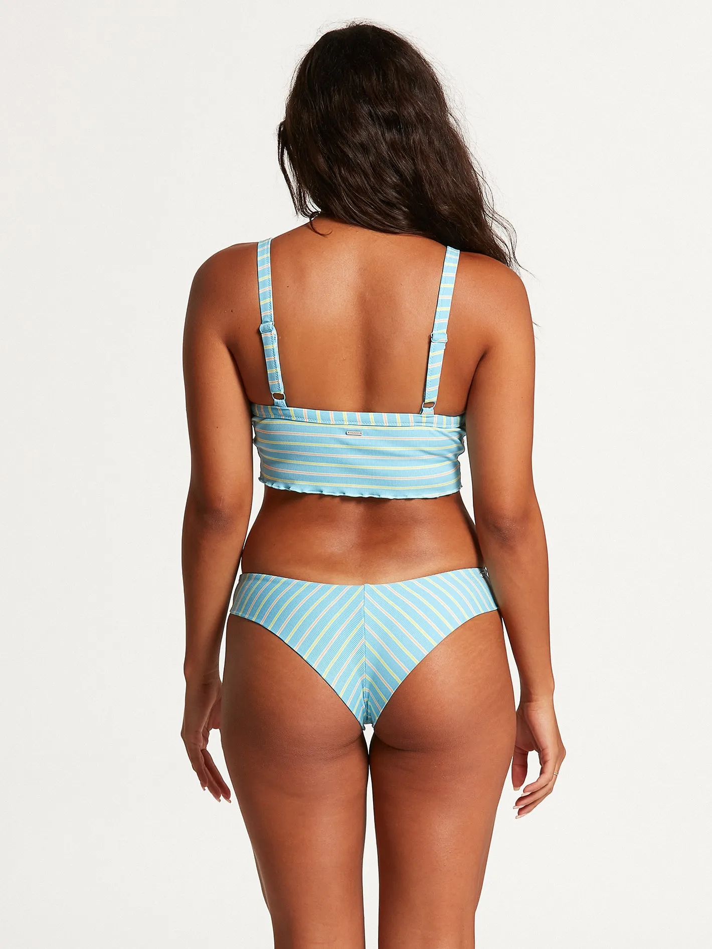 Next In Line Crop Bikini Top - Coastal Blue