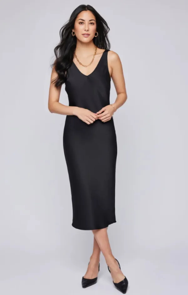 Odette Satin Midi Dress