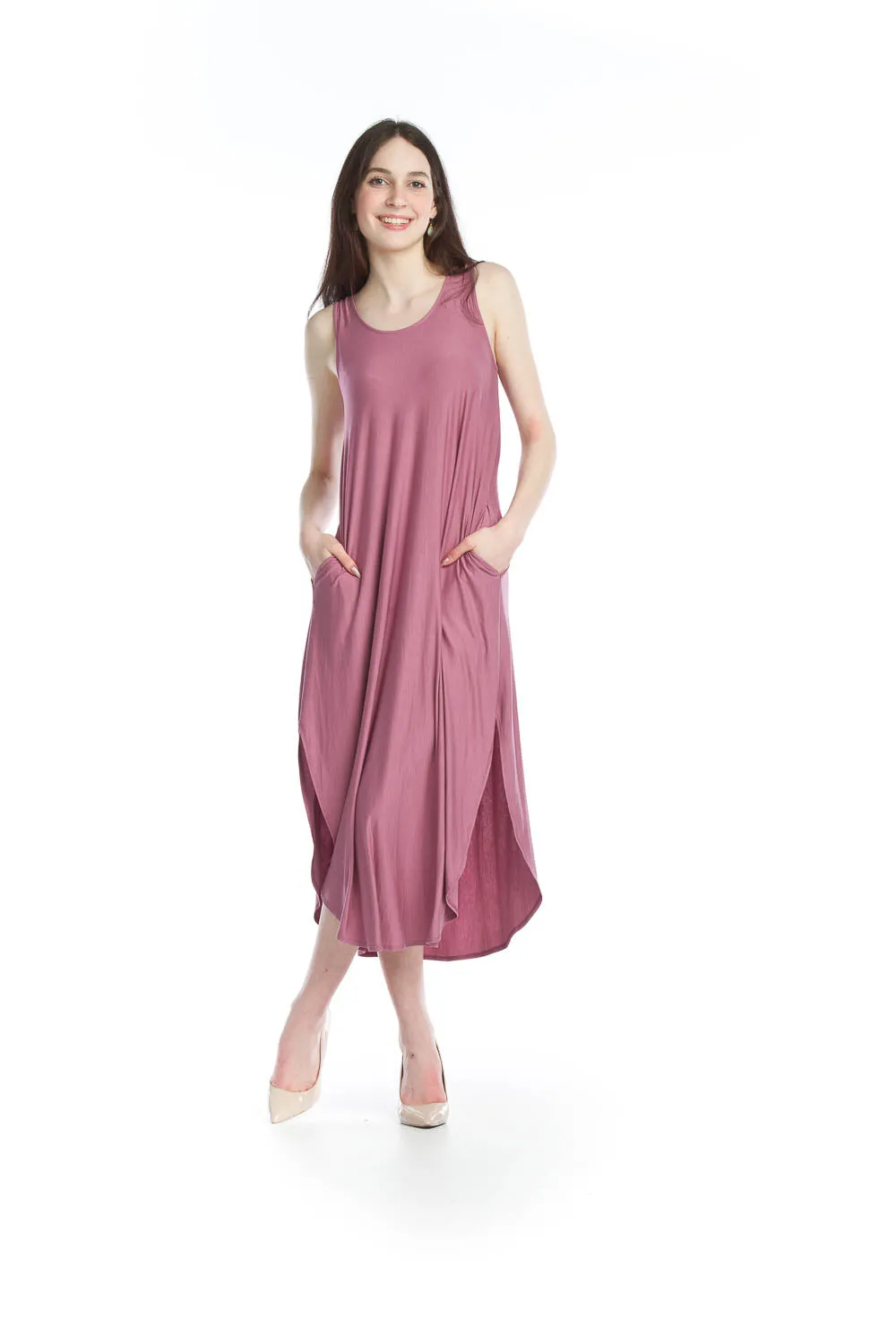 SALE Papillon PD12663 Mauve Soft Stretch Maxi Dress