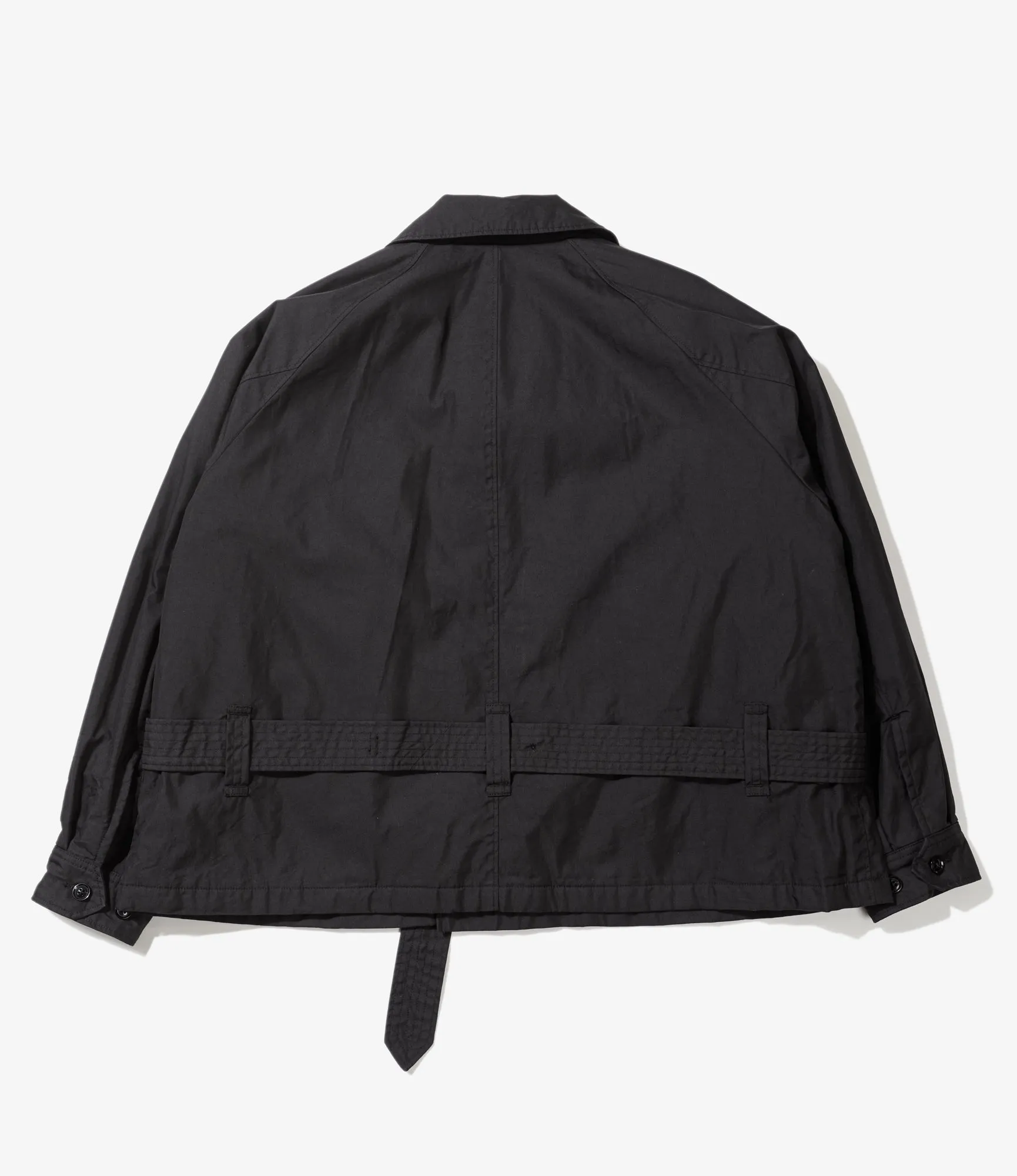 Short Trench Jacket – Black Nyco Twill