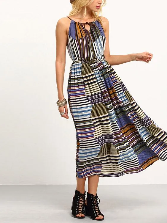 Wholesale Halter Sleeveless Maxi Dress