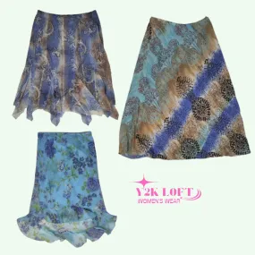 Y2K Aqua Vibe Skirts Mix