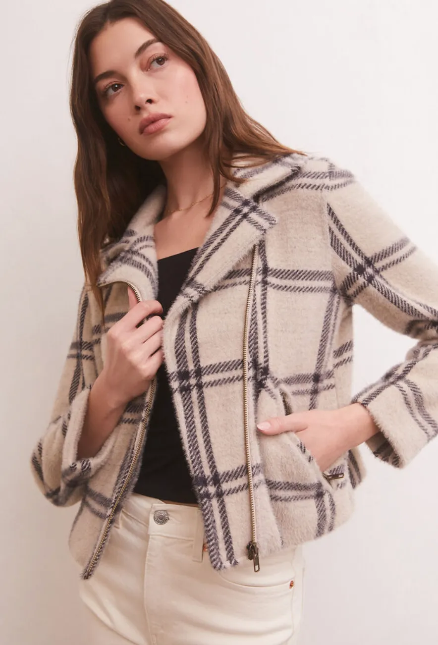 Zsup Plaid Moto Jacket