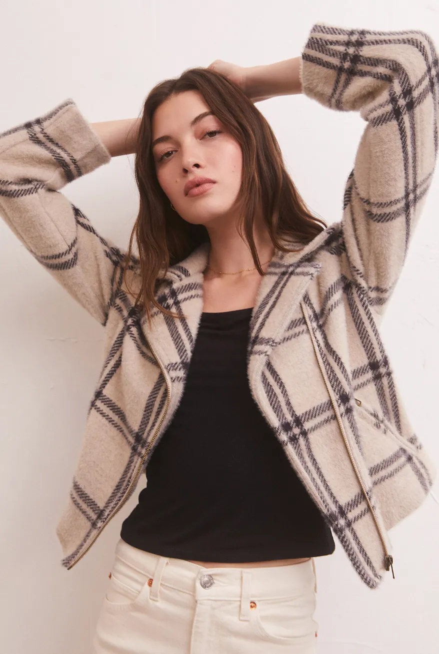 Zsup Plaid Moto Jacket